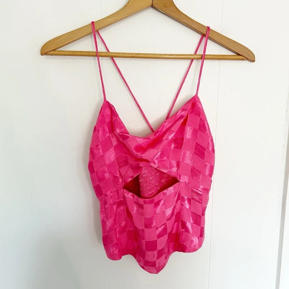 Jen’s Pirate Booty Toy Machine‎ Top Hot Pink Jacquard size 8 - Picture 4 of 9